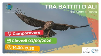 Escursione guidata tra battiti d'ali al Monte Rasta 3 settembre 2026