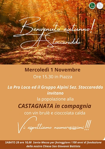 Castagnata stoccareddo mercoledì 1° novembre