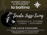 Jazz- und Swing-Abend mit Lucio Paggiaro im Restaurant La Baitina in Asiago-31. Oktober und 1. November