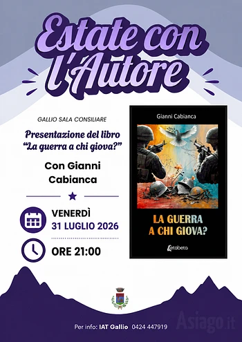 Incontro con autore Gianni Cabianca 31 luglio 2026
