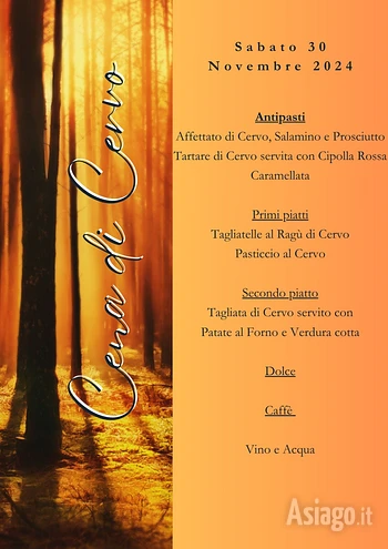 A cena con il cervo al Ristorante Campomezzavia di Asiago