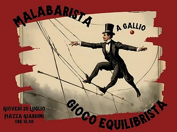Malabarista spettacolo di equilibrismo a Gallio