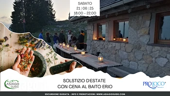 Escursione guidata con cena al Baito Erio Mezzaselva di Roana