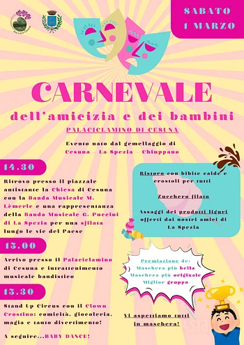 Carnevale dell'amicizia e dei bambini a Cesuna sull'Altopiano di Asiago