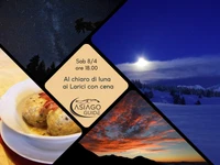 Al Chiaro di Luna ai Larici mit Abendessen im Rifugio - Samstag, 8. April 2023 von 18.00 bis 21.00 Uhr