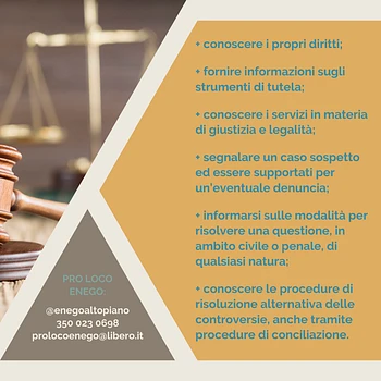 servizi dello sportello della legalità a Enego