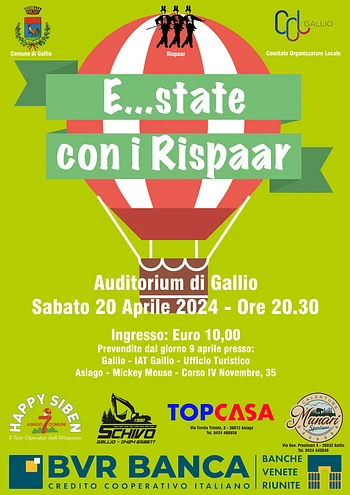 estate con i rispaar a gallio spettacolo 20 aprile