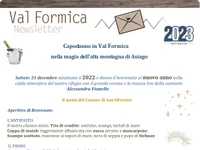 New Year's Eve dinner at Rifugio Val Formica - 31 December 2022