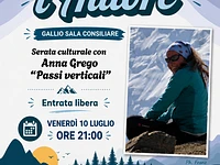 Serata con Anna Grego alpinista vicentina a Gallio 10 luglio 2026