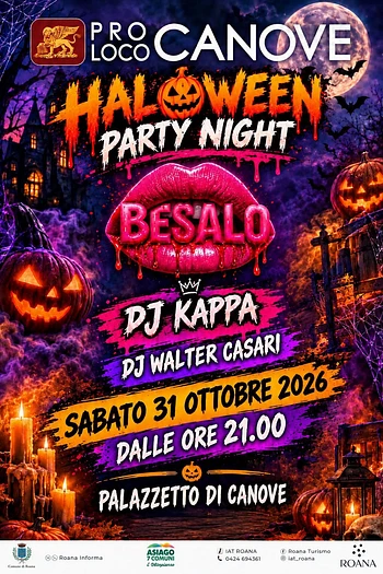 Halloween party night 2026 Canove di Roana