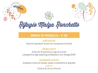 Menu di Pasqua 2023 Rifugio Malga Ronchetto