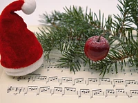 Spartito con musica di Natale per concerto