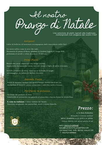 pranzo di natale 2025 al gaarten hotel di gallio r