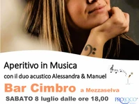 Aperitif in music with Alessandra and Manuel in Mezzaselva di Roana - Saturday 8 July 2023
