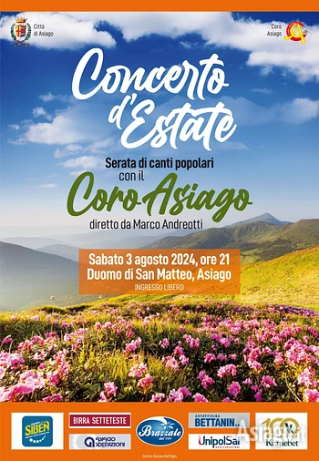 Concerto d'estate con il Coro Asiago 3 agosto 2024