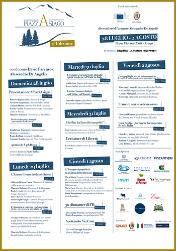PIAZZASIAGO 2024 rassegna di incontri ad Asiago