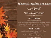 Cena d'autunno al Ristorante Campomezzavia di Asiago - 26 ottobre 2024