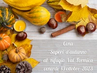 DINNER "FLAVORS OF AUTUMN" at the Val Formica Refuge, Asiago plateau-20 October 2023