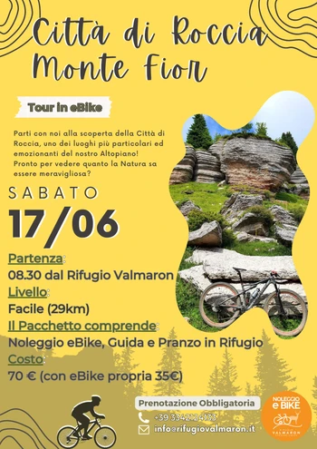 Tour in e-bike sul monte fior con il noleggio Valmaron