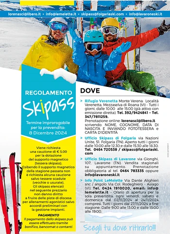 SKIPASS SCIARE I GRANDI ALTIPIANI 2024 2025