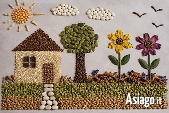 Mosaico naturale laboratorio creativo per bambini
