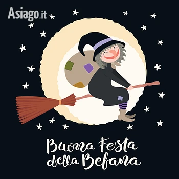 Arrivo della Befana in Piazza Santa Giustina a Roana