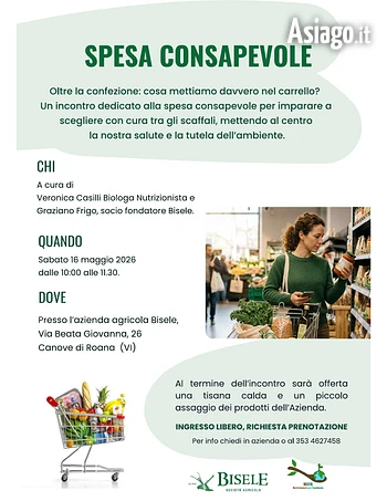 spesa consapevole 16 maggio 2026 a canove di roana