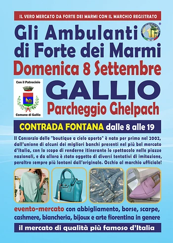 Gli Ambulanti di Forte dei Marmi a Gallio 8 settembre 2024