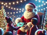 Babbo natale aspetta le letterine dei bambini a gallio