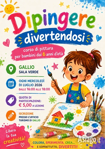 corso di pittura per bambini a gallio estate 2026