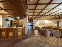 Der Rezeptionsbereich des Hotels Gaarten