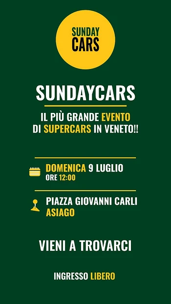 SundayCars ad Asiago