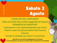 Children's workshop "Like little farmers" - Cesuna, Saturday 2 August 2025