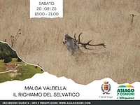 Malga Valbella: il richiamo del selvatico | Sabato 20 settembre 2025 dalle 18.00 alle 21.00