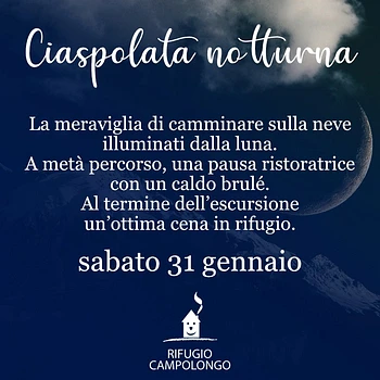 ciaspolata a campolongo con cena in rifugio 31 gen