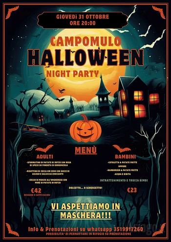 HALLOWEEN NIGHT PARTY 2024 al Rifugio Campomulo