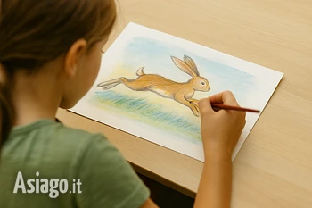 Laboratorio d'illustrazione per bambini a Gallio sull'Altopiano di Asiago