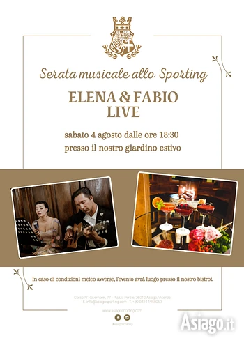 Elena e Fabio allo Sporting Hotel di Asiago 4 agosto 2024