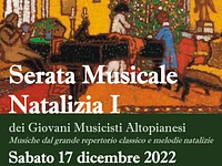 Serata musicale Natalizia Vol. 1 dei Giovani Musicisti Altopianesi ad Asiago - 17 dicembre 2022