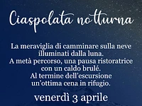 Night snowshoeing with dinner at the Campolongo Refuge - Friday, april 3, 2026