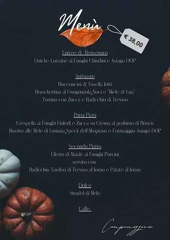 cena d autunno al ristorante campomezzavia di asia