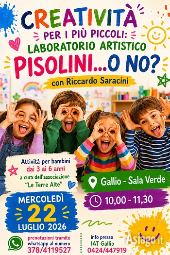 laboratorio artistico per bambini piccoli a gallio