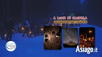 escursione a lume di candela sull'Altopiano di Asiago