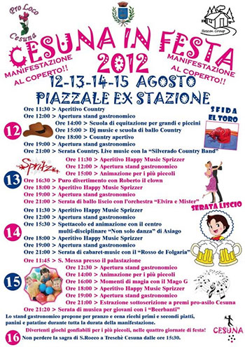 Cesuna in festa 2012