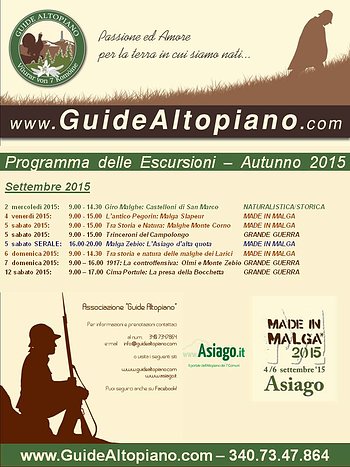 Autumn 2015 Plateau Guides tours