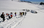 Oberen Mandriolo: geführte Schneeschuh CLUB-24 sieht, über die Grenze gennaio2016
