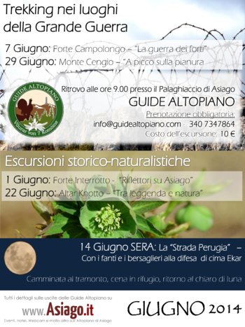 Locandina Escursioni Guide Altopiano 2014