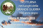 Excursion "the places of the great war"-Monte Cengio 30 May EVENING