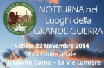 Historical guided tour "Monte Corno" with Guide -22 November EVENING Plateau