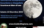 Plateau night: Monte Verena with guides plateau-December 12 EVENING